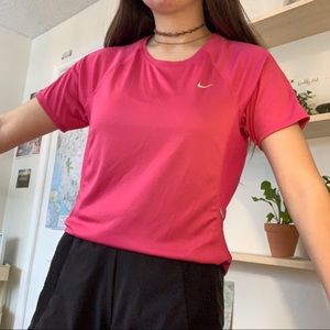 Pink Nike workout shirt